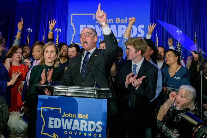 John Bel Edwards wins         re-election in Louisiana by 2.5%
